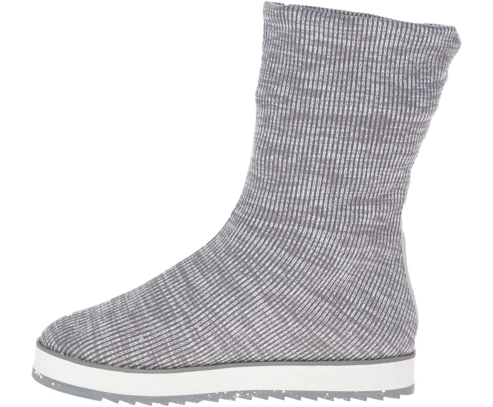 Kozaki Merrell Damskie Szare - Juno Knit Pull On - 481920-AQS